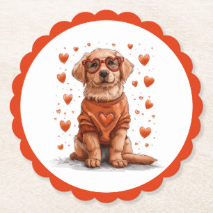 Valentinstag Golden Retriever Hund Untersetzer