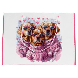 Valentinstag Golden Retriever Hunde Große Geschenktüte