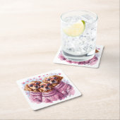 Valentinstag Golden Retriever Hunde Rechteckiger Pappuntersetzer (Vor Ort)