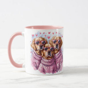 Valentinstag Golden Retriever Hunde Tasse