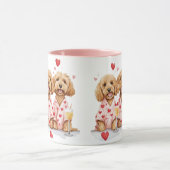Valentinstag Goldendoodle Hunde Tasse (Zentrum)
