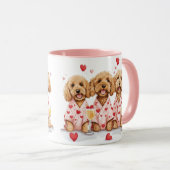 Valentinstag Goldendoodle Hunde Tasse (VorderseiteRechts)
