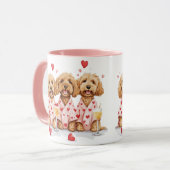 Valentinstag Goldendoodle Hunde Tasse (Vorderseite Links)