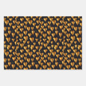 Valentinstag Goldene Herzen der Liebe Geschenkpapier Set (Vorderseite 3)