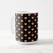 Valentinstag Goldene Herzen Muster-23655 Kaffeetasse (Vorderseite Links)