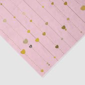 Valentinstag Goldene Herzen Rosa Seidenpapier (Ausschnitt)