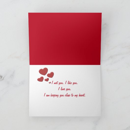 Valentinstag Goldener Retriever Feiertagskarte (Innenseite)