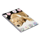 Valentinstag Goldener Retriever Notizblock (Rechte Seite)