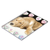 Valentinstag Goldener Retriever Notizblock (Linke Seite)