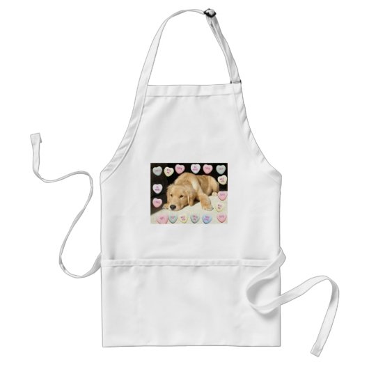 Valentinstag Goldener Retriever Schürze (Vorne)