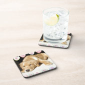 Valentinstag Goldener Retriever Untersetzer (Rechte Seite)