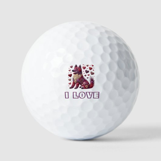 Valentinstag Golfball (Vorderseite)