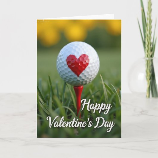 Valentinstag-Golfkarte Karte (Vorderseite)