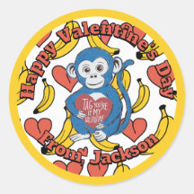 Valentinstag Gorilla Sticker