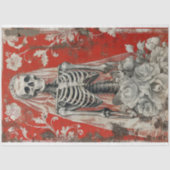 Valentinstag Gothic Bride Skeleton Decoupage Seidenpapier (Vorderseite)