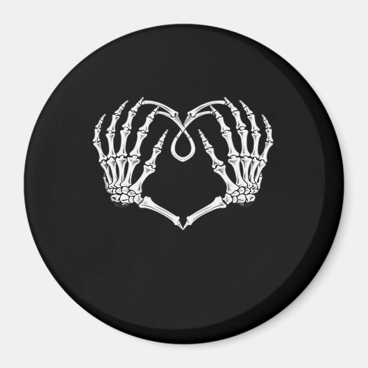 Valentinstag Gothic Heart with Skeleton Hands Va Magnet (Vorne)