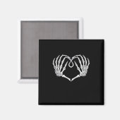 Valentinstag Gothic Heart with Skeleton Hands Va Magnet (Vorderseite/Rückseite)