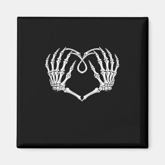 Valentinstag Gothic Heart with Skeleton Hands Va Magnet (Vorne)
