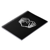 Valentinstag Gothic Heart with Skeleton Hands Va Notizblock (Linke Seite)