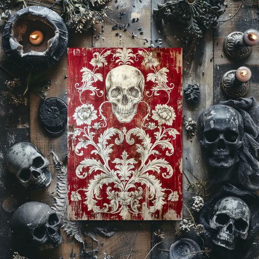 Valentinstag Gothic Skeleton Skull Decoupage Seidenpapier