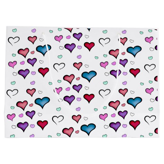 Valentinstag Große Geschenktüte (Rückseite)