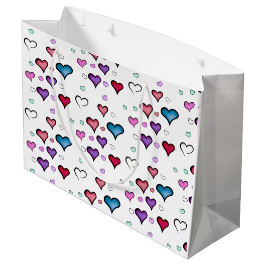 Valentinstag Große Geschenktüte (Rückseite Schrägansicht)