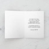 Valentinstag Großelternkarte, Rotes Herz Feiertagskarte (Innenseite)