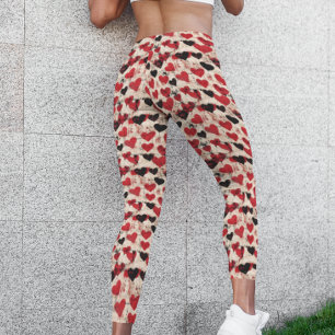 Valentinstag Grunge Hört Vintag Leggings