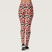 Valentinstag Grunge Hört Vintag Leggings (Rückseite)