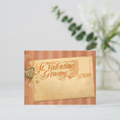 Valentinstag Gruß Antike Vintag Feiertagspostkarte (Stehend Vorderseite)