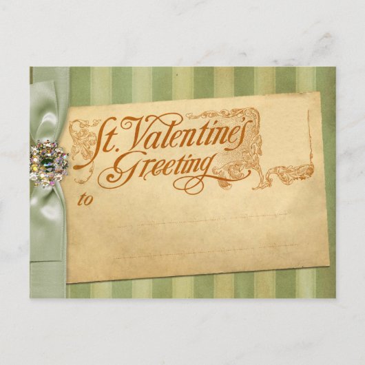 Valentinstag Gruß Antike Vintag Feiertagspostkarte (Vorderseite)