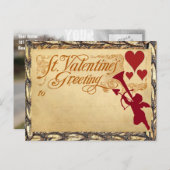 Valentinstag Gruß nach Maß Feiertagspostkarte (Vorne/Hinten)