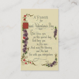 Valentinstag Gruß religiöse Gebetskarten Visitenkarte
