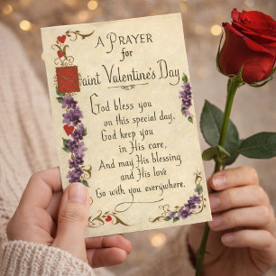 Valentinstag Gruß religiöse Gebetskarten Visitenkarte