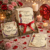 Valentinstag Gruß religiöse Gebetskarten Visitenkarte