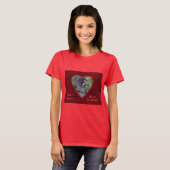 Valentinstag-Gruß - schüchterner Waschbär T-Shirt (Vorne ganz)