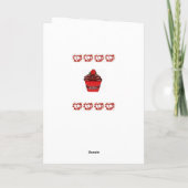 Valentinstag Grußkarte Cupcake Feiertagskarte (Rückseite)