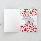 Valentinstag Grußkarte Elefant Feiertagskarte (Innenseite)