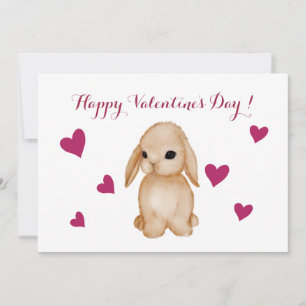 Valentinstag-Grußkarte für Hasen Feiertagskarte