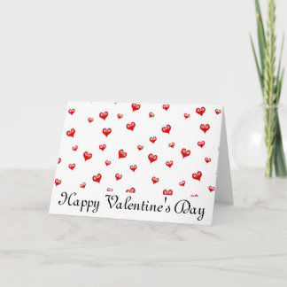 Valentinstag-Grußkarte für kleine rote Herzen Feiertagskarte
