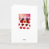 Valentinstag Grußkarte Ladybug Feiertagskarte (Rückseite)