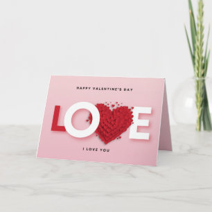 Valentinstag Grußkarte - Liebe Herz Karte