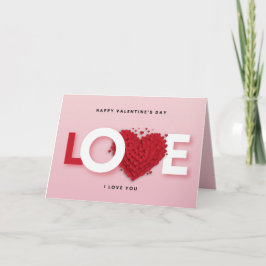 Valentinstag Grußkarte - Liebe Herz Karte