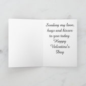 Valentinstag-Grußkarte Mädchen mit Hund im Vintage Karte (Innenseite)