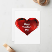 Valentinstag-Grußkarte Mitteilungskarte (Vorderseite/Rückseite Beispiel)