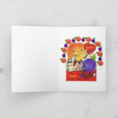 Valentinstag Grußkarte Pfirsichpflaume Feiertagskarte (Innenseite)