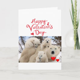 Valentinstag Grußkarte Polarbär Feiertagskarte
