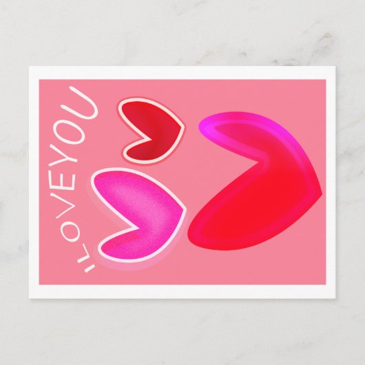 Valentinstag-Grußkarte Postkarte (Vorderseite)