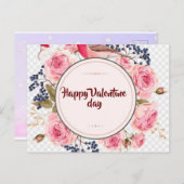 Valentinstag Grußkarte Sweet Design Postkarte (Vorne/Hinten)