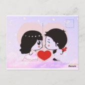 Valentinstag Grußkarte Sweet Design Postkarte (Rückseite)